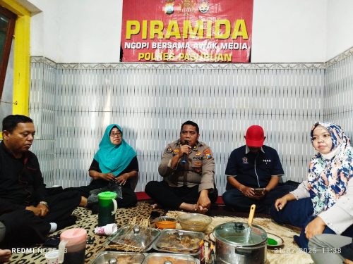 Polres Pasuruan Gelar Piramida, Pererat Kemitraan dengan Awak Media Lewat Ngopi Bareng