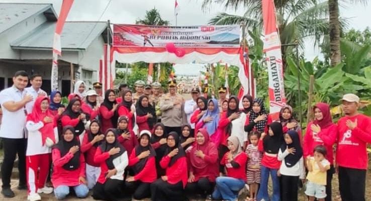 Tingkatkan Jiwa Nasional dan Cinta Tanah Air, Polres Musi Rawas Gelar Lomba Kejuaraan Kampung Merah Putih di Desa Surodadi