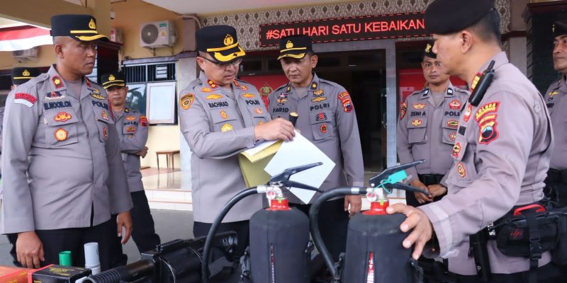 Cek Amunisi dan Senjata Gas Air Mata, Kapolres Pekalongan : Pastikan dalam Kondisi baik