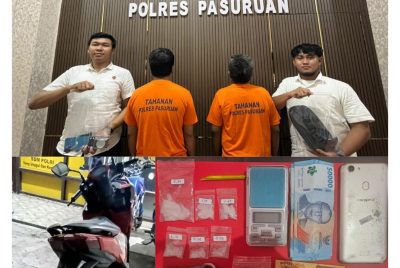 Polres Pasuruan Tangkap Dua Pengedar Sabu dan Ganja, Sita 11,2 Gram Sabu dan 20,9 Gram Ganja