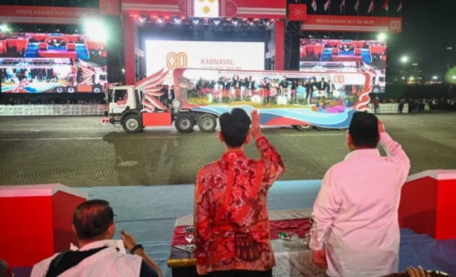 Rayakan HUT ke-80 RI, Wapres Gibran Dampingi Presiden Saksikan Semarak Karnaval Bersatu di Monas
