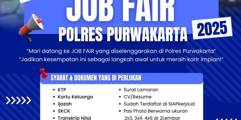 Polres Purwakarta Gelar Job Fair 2025, Komitmen Dukung Terbukanya Lapangan Kerja