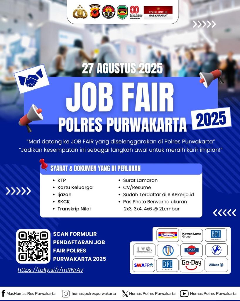 Polres Purwakarta Gelar Job Fair 2025, Komitmen Dukung Terbukanya Lapangan Kerja