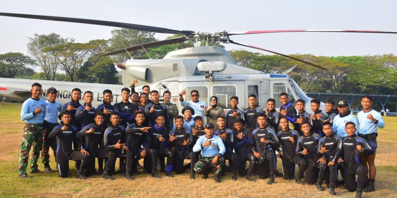 Helikopter Bell-412 EP HU-4207 Wing Udara 3 Biak Dukung Lattek Siswa Dikkopaska