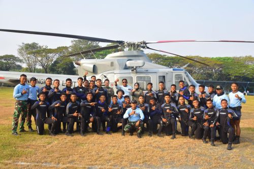 Helikopter Bell-412 EP HU-4207 Wing Udara 3 Biak Dukung Lattek Siswa Dikkopaska