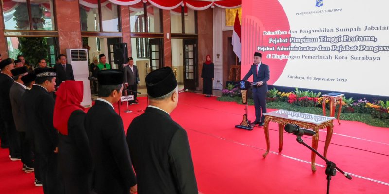 Resmi Dilantik Wali Kota Eri, Lilik Arijanto Jabat Sekda Surabaya