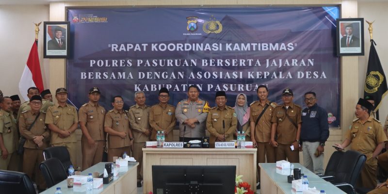Polres Pasuruan dan AKD Bersatu Rapat Koordinasi Jaga Kondisifitas Wilayah