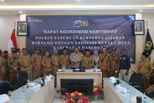 Polres Pasuruan dan AKD Bersatu Rapat Koordinasi Jaga Kondisifitas Wilayah