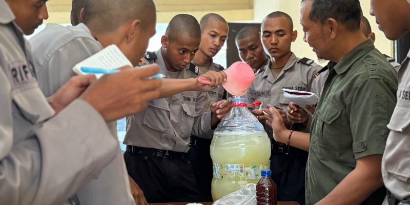 Wujudkan Kampus Hijau, Ratusan Calon Bintara Polri Dalami Ilmu Pertanian di SPN Polda Jatim