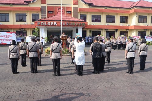 Kapolres Pasuruan Pimpin Sertijab Kabag SDM dan Sejumlah Kapolsek Jajaran