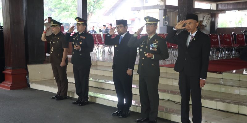 Kapolres Nganjuk Hadiri Upacara Hari Sumpah Pemuda ke-97 Bersama Forkopimda