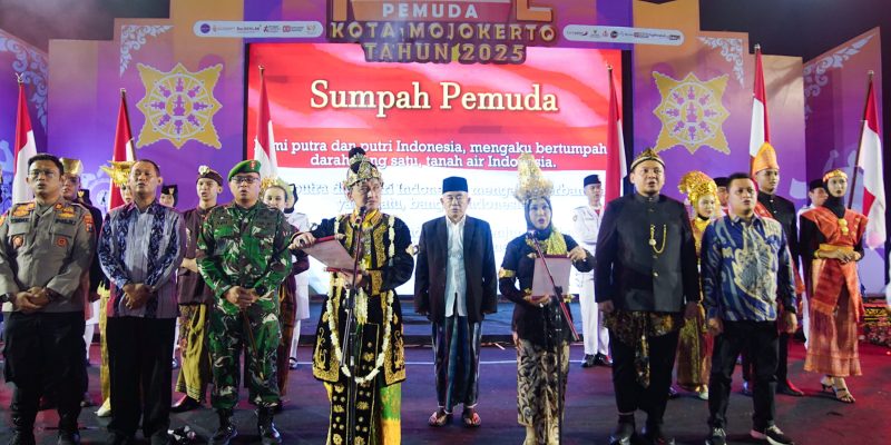Puncak Peringatan Hari Sumpah Pemuda di Kota Mojokerto Berlangsung Meriah, Wali Kota: “Pemuda adalah Pewaris Genetika Majapahit yang Unggul”