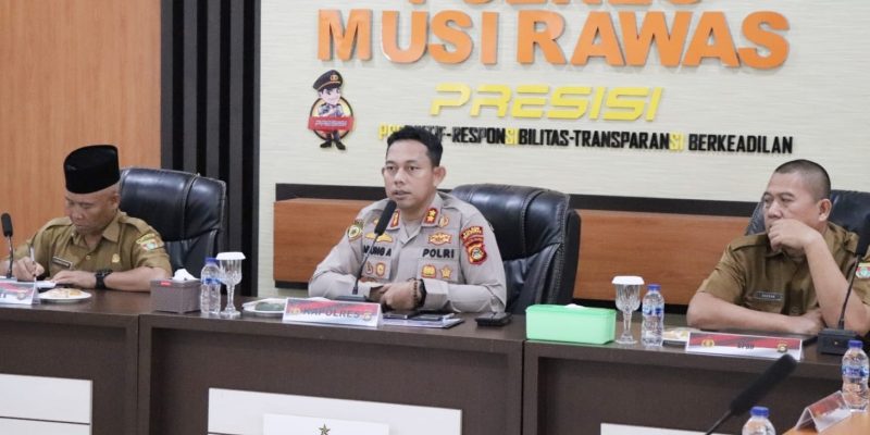 Antisifasi Cuaca Ekstrem, Polres Musi Rawas Bersama Pemda Gelar Rapat Koordinasi Lintas Sektoral Kesiapsiagaan Penanggulangan Bencana Alam