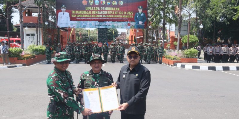 Dukung Program TMMD Ke-126, Pemkab Mojokerto Gelontorkan 1,6 M Untuk Pembangunan