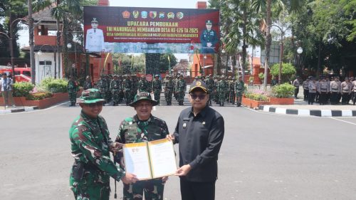Dukung Program TMMD Ke-126, Pemkab Mojokerto Gelontorkan 1,6 M Untuk Pembangunan
