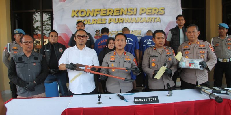 Polres Purwakarta Ringkus 3 Pelaku Sindikat Bobol Toko Modern Jaringan Lintas Kabupaten