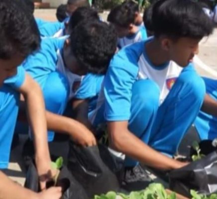 SMP Negeri 1 Tarokan Kabupaten Kediri Bersama Tim TPID dan Pemkab Laksanakan Program Inflansi Ketahanan Pangan