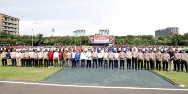 Polda Jatim Bersama Serikat Pekerja dan Buruh Gelar Apel Kebangsaan Jaga Stabilitas Kamtibmas