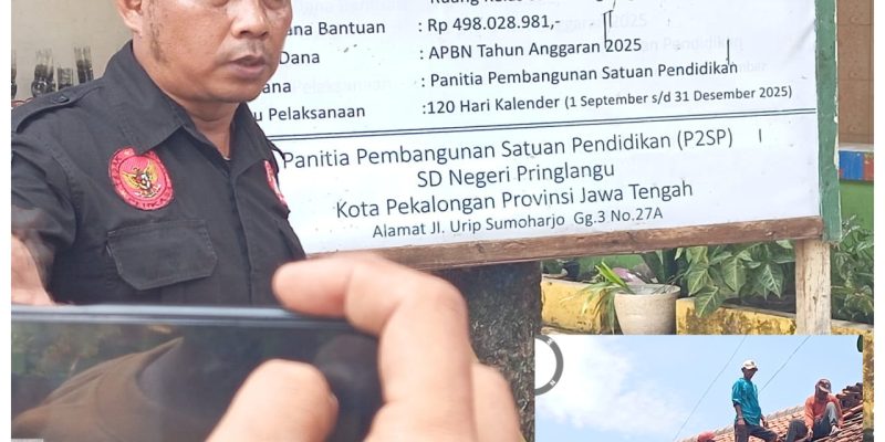 Revitalisasi SDN Pringlangu Diduga Tak Sesuai Swakelola, LSM Trinusa Turun Tangan
