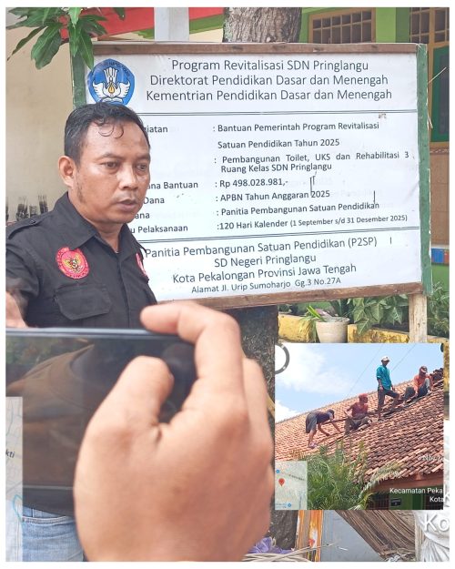 Revitalisasi SDN Pringlangu Diduga Tak Sesuai Swakelola, LSM Trinusa Turun Tangan