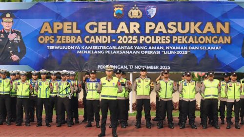 Operasi Zebra Candi 2025 Dimulai, Kapolres Pekalongan Ingatkan Personel Bertindak Persuasif dan Humanis
