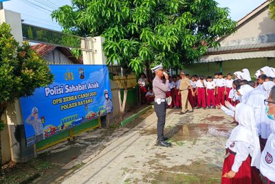 Satlantas Polres Batang Ajak 240 Siswa SD Klidang Wetan Belajar Tertib Lalu Lintas