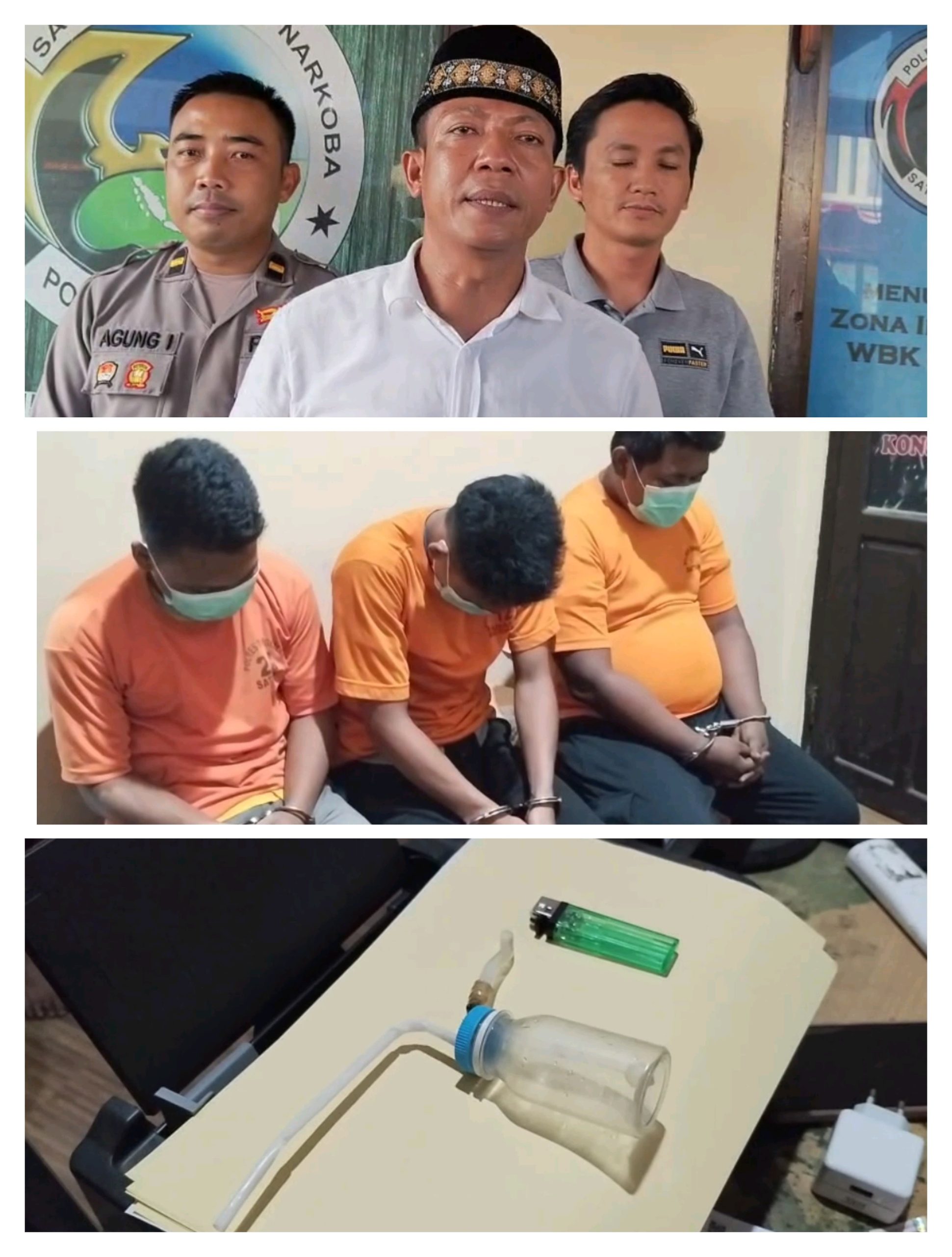 Pesta Sabu, Sopir Ambulan dan Satpam Dibekuk Polres Bangkalan