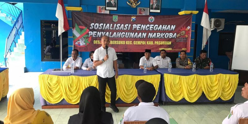 Satresnarkoba Polres Pasuruan Gelar Sosialisasi Bahaya Narkoba di Desa Sumbersuko