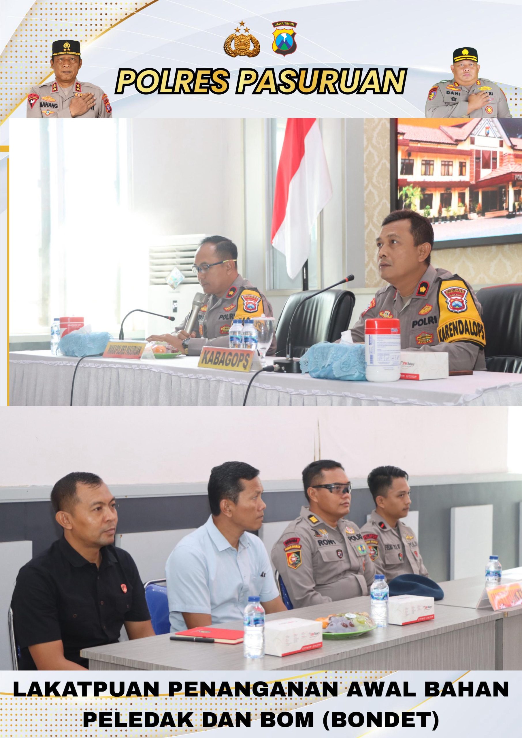 Polres Pasuruan Gelar Pelatihan Penanganan Awal Handak/Bondet, Kapolres: “Anggota Harus Siap Hadapi Ancaman di Lapangan”