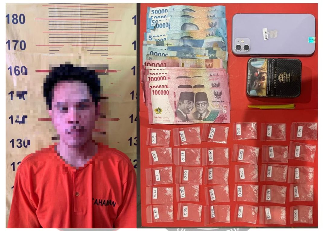 Polres Pasuruan Tangkap Pengedar Sabu di Prigen, Beserta 30 Poket Siap Edar