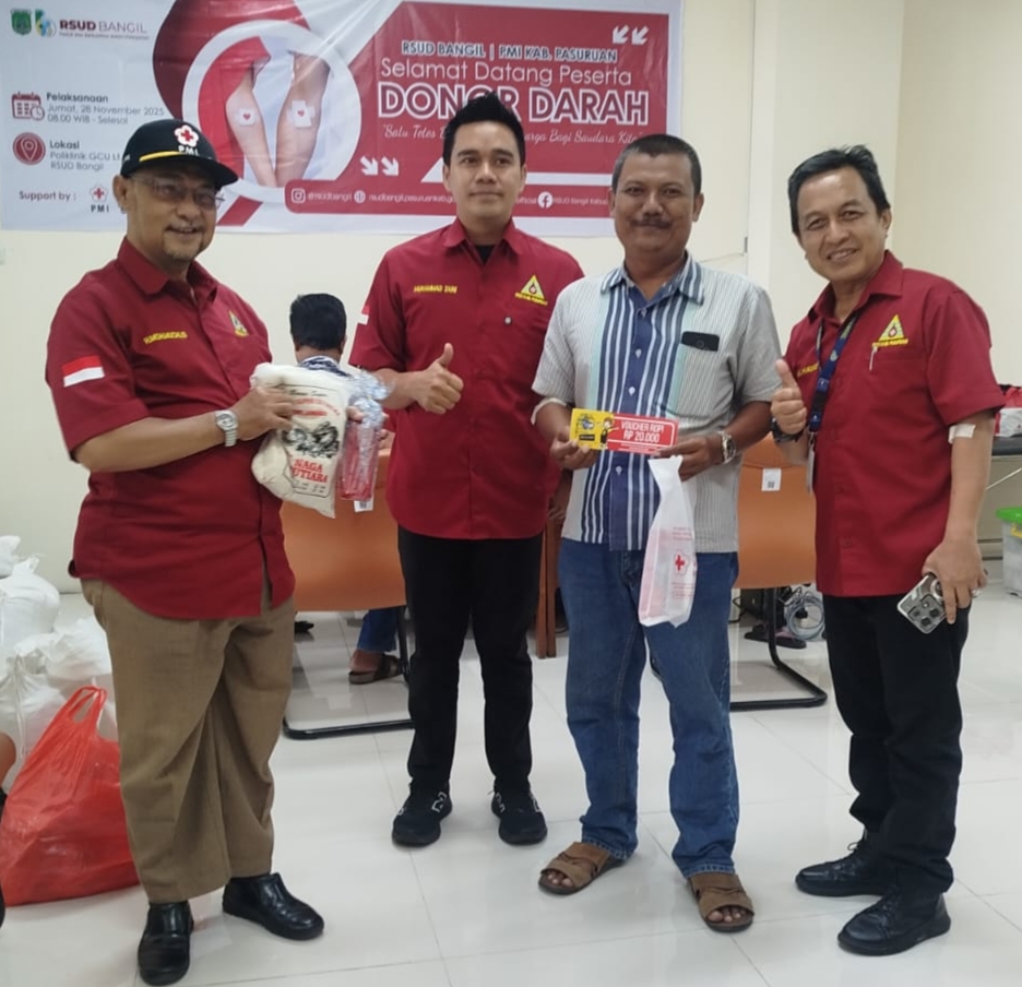 Dalam Memperingati HKN Dan HUT ke-46, RSUD Bangil Bersama PDDI Gelar Donor Darah