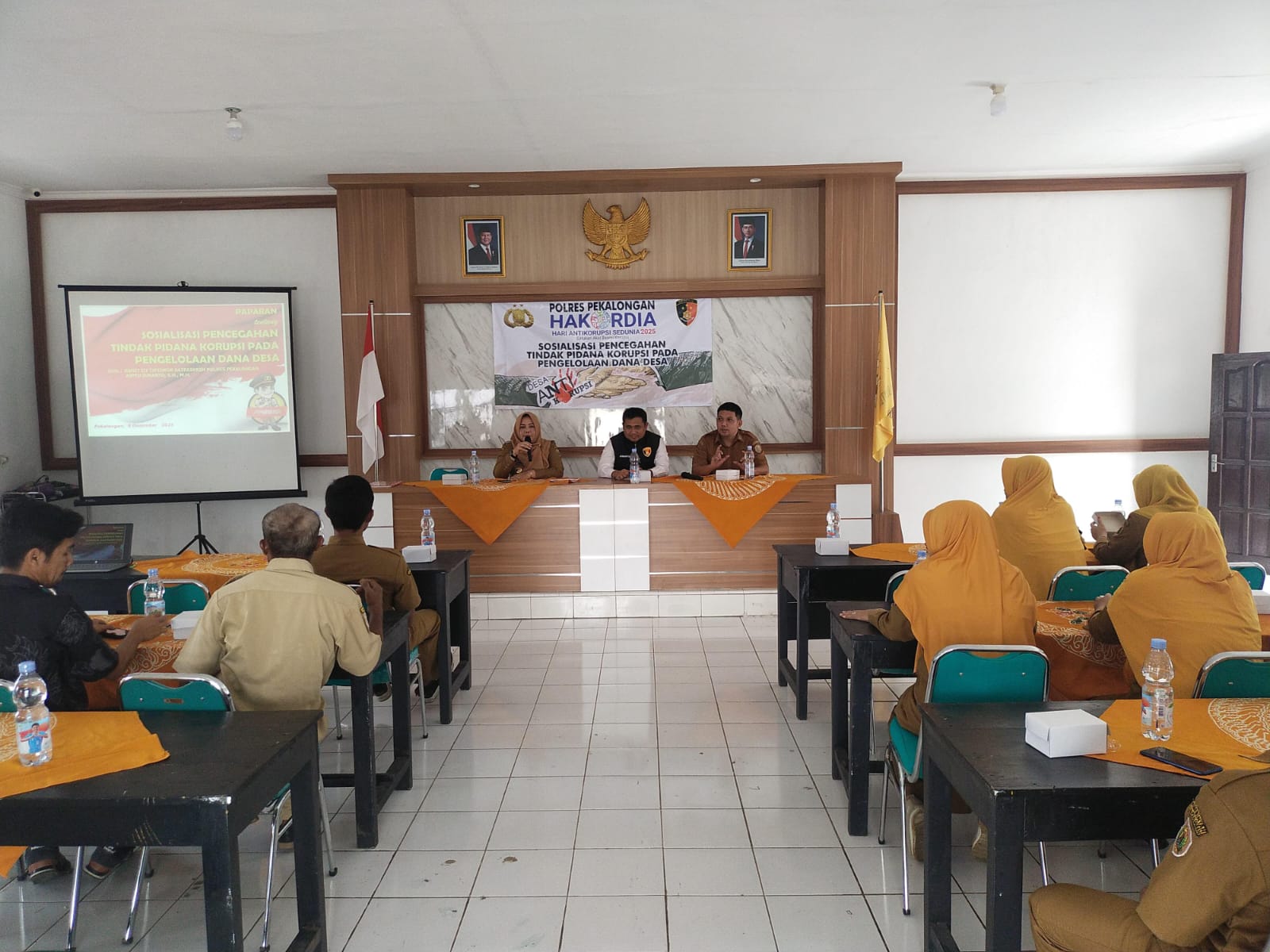 Cegah Penyelewengan, 21 Perangkat Desa di Kajen Ikuti Pembekalan Antikorupsi dari Satreskrim Polres Pekalongan