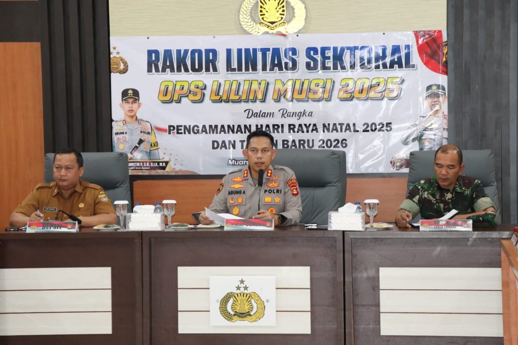 Jelang Nataru, Kapolres Musi Rawas Bersama Forkopimda Gelar Rakor Lintas Sektoral Ops Lilin 2025