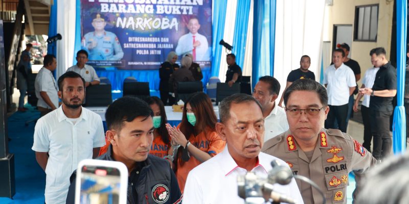 Jelang Nataru Ditresnarkoba Polda Jatim Kembali Musnahkan Barang Bukti 9,3kg Sabu