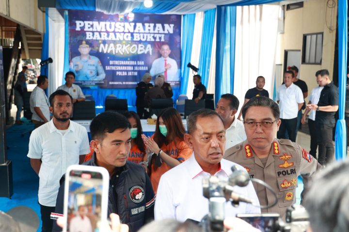 Jelang Nataru Ditresnarkoba Polda Jatim Kembali Musnahkan Barang Bukti 9,3kg Sabu