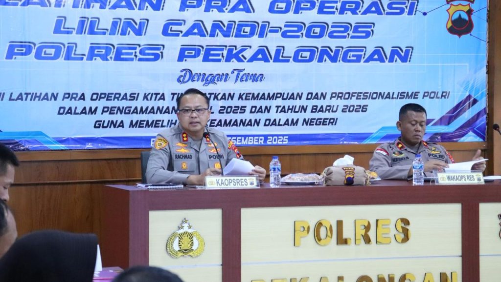Persiapan Matang! Kapolres Pekalongan Pimpin Lat Pra Ops Lilin Candi 2025, Gereja dan Wisata Jadi Fokus Utama
