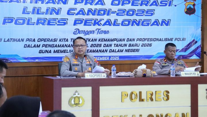 Persiapan Matang! Kapolres Pekalongan Pimpin Lat Pra Ops Lilin Candi 2025, Gereja dan Wisata Jadi Fokus Utama