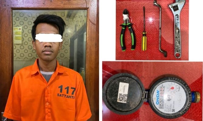 Gerak Cepat Polsek Semampir Amankan Pelaku Pencurian Meteran PDAM