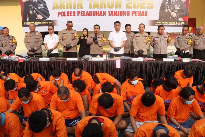 Polres Pelabuhan Tanjung Perak Berhasil Tekan Angka Kriminalitas Hingga 13 Persen di 2025