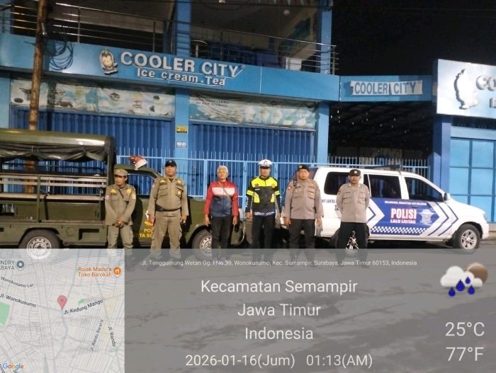 Semangat Personel Terjaga Dalam Patroli Jogo Semampir Aman