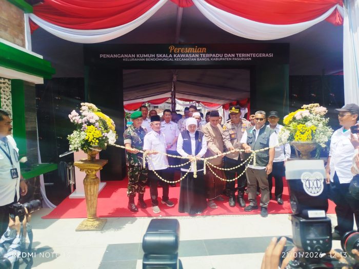 Gubernur Jawa Timur Meresmikan Penanganan Kumuh Skala Kawasan Terpadu dan Terintegrasi di Bangil Pasuruan