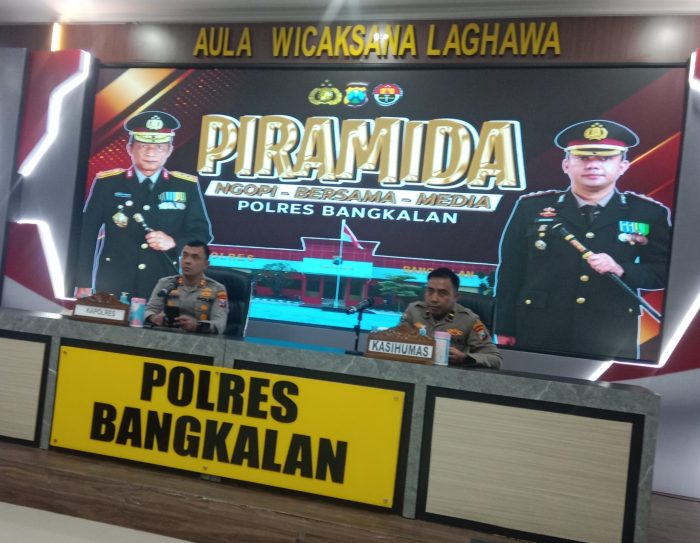 Kapolres Bangkalan AKBP Wibowo Adakan Giat Piramida Bersama Insan Pers di Polres Bangkalan