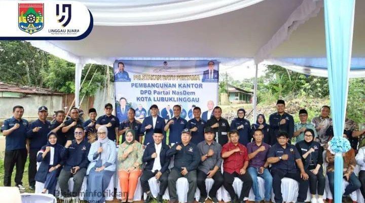 Wali Kota Lubuk Linggau Letakkan Batu Pertama Pembangunan Kantor DPD NasDem