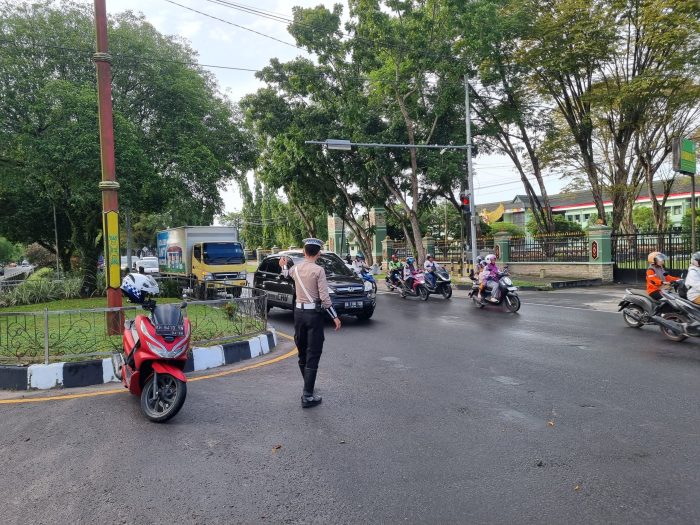 Satlantas Tingkatkan Pengaturan Lalu Lintas Pagi dalam Ops Keselamatan Telabang 2026