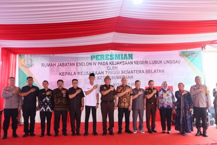 Wali Kota Lubuk Linggau-Wabup Muratara Hadiri Peresmian Rumah Jabatan Eselon IV Kejari Lubuk Linggau