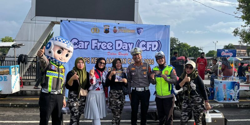 Satlantas Polres Batang Sosialisasikan Ops Keselamatan Candi 2026 Saat Car Free Day