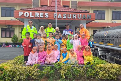 Satlantas Polres Pasuruan Gelar Polsanak, Ajarkan Anak Tertib Lalu Lintas Sejak Dini