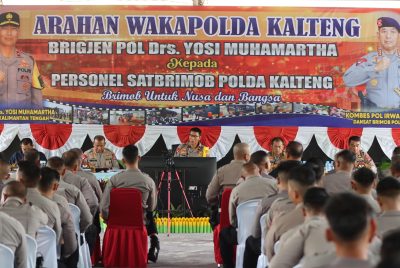 Beri Arahan Personel Satbrimob, Wakapolda Kalteng Tekankan Kedisiplinan, Loyalitas dan Soliditas