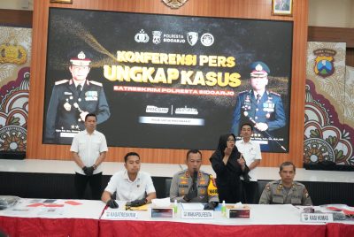 Polresta Sidoarjo Amankan Tiga Tersangka Penipuan Modus Minta Tolong