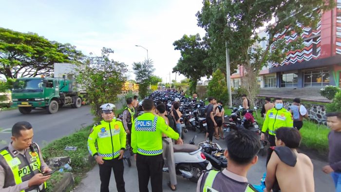 Ganggu Kenyamanan Ramadan, Ratusan Motor Terjaring Razia Balap Liar di Porong